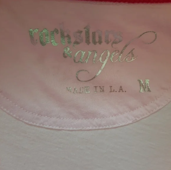 Rockstars & Angles Los Angeles Pink Graphic Bambi Deer Short Sleeve Top - Picture 9 of 9